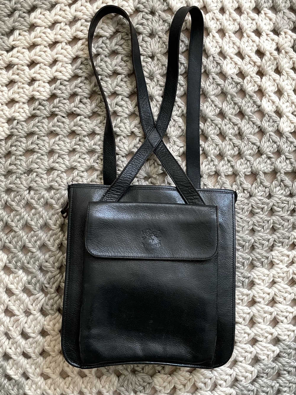 Vintage Italian Leather IL Bisonte Backpack/ Satchel